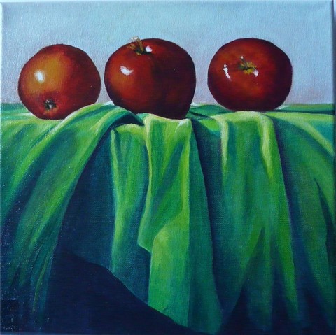 3 pommes drappé